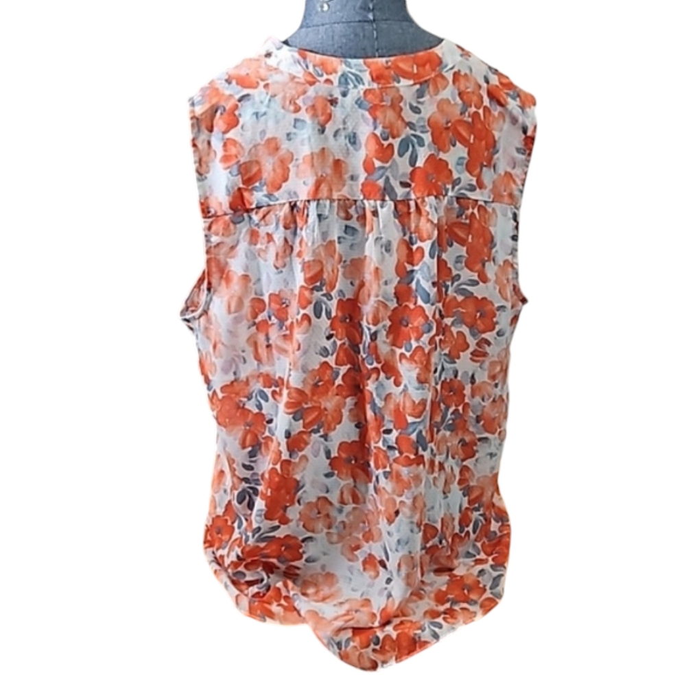 Alex & Lili Floral Sleeveless Top Size Large - Picture 3 of 10